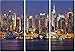Produktbild Bild Sensations gerahmt Große 3-Panel Manhattan New York Skyline Giclée-Druck auf Leinwand