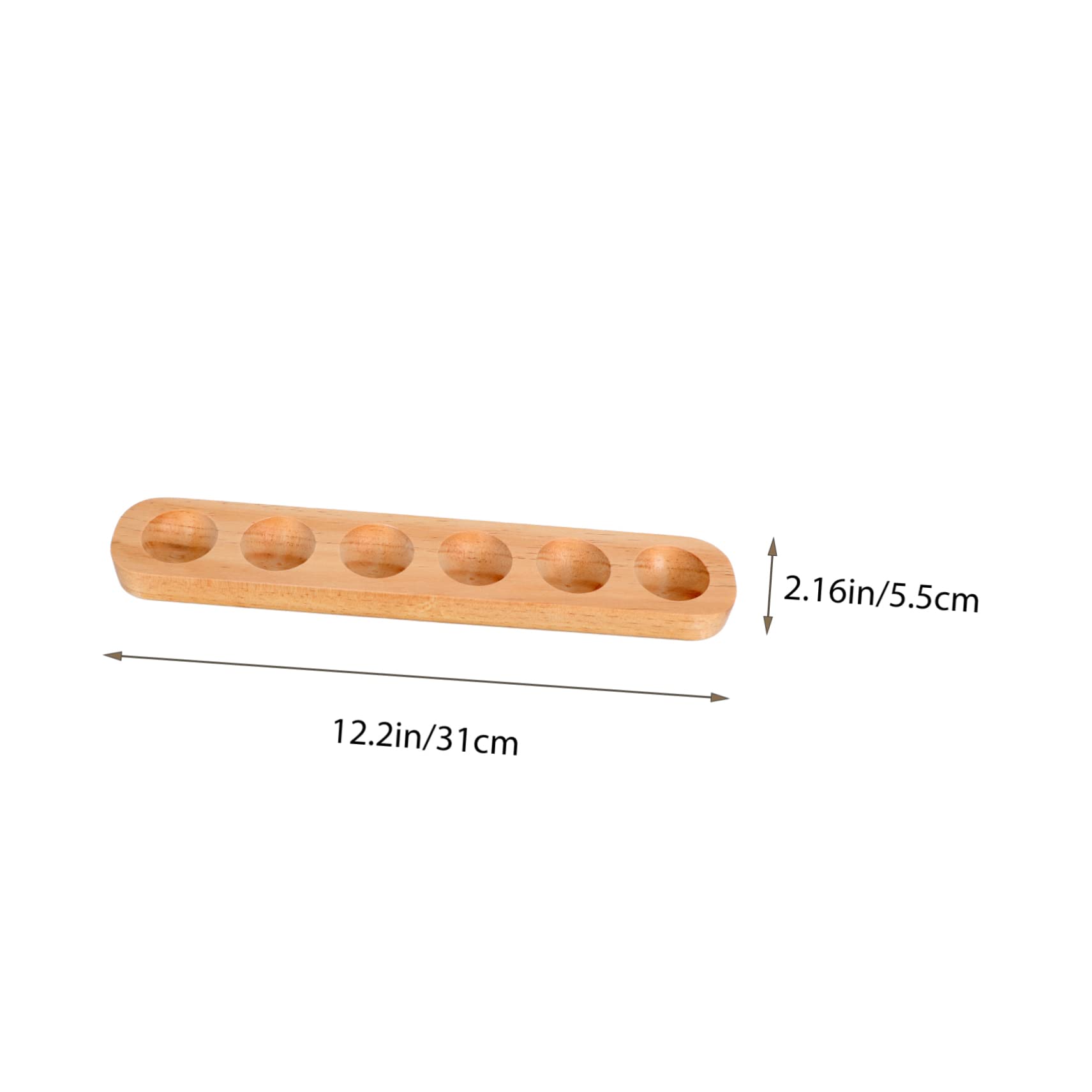 BEBEMOKO 1pc Wooden Egg Tray for Refrigerator Plate Holder Egg Storage Plate Holder Tray