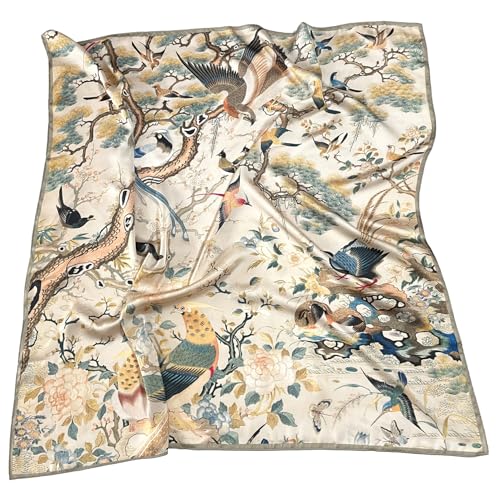 Silk Like Head Scarf, Bandana, Neck Scarf, Women's Satin Large Square Hair Scarves and Wraps for Sleeping and Hair Wrapping at Night 31.5"2