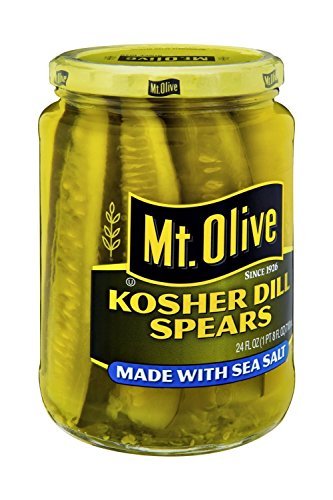 Mt. Olive Kosher Dill Spears, Made with Sea Salt 24 Oz (Pack of 3) by Mt. Olive