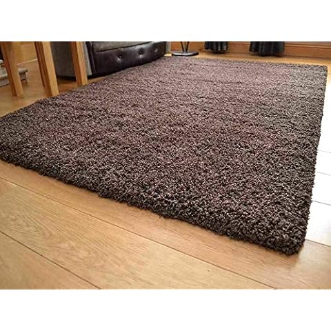 Caprican Soft Touch Shaggy Rug Thick Luxurious Soft 5 cm Dense Pile 80 x 150 cm Room (Chocolate) Cover