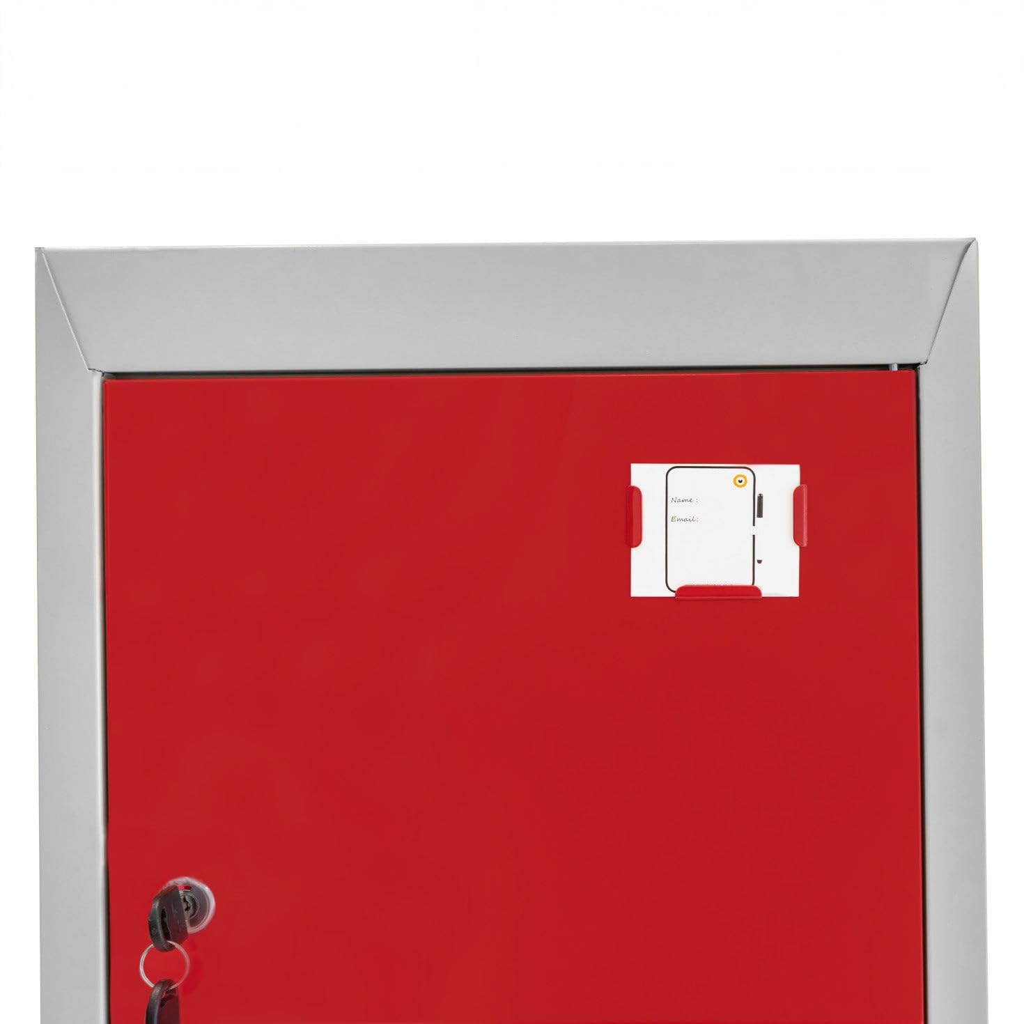 Monster Shop Lot de 3 Rangées de Casier Métallique 4 Portes Rouge Casier Verrouillable Parfait pour Salle de Sport, École, Vestiaire, Atelier, Entrepôt [Clés INCLUSES] Livré assemblé