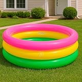 Storio 3 Feet Inflatable Kids Pool | Bath Tub for Toddlers & Children | Summer Water Fun Pool Toy – 34 x 10 Inches | Garden & Balcony Splash Pool for Boys & Girls (3+ Years)