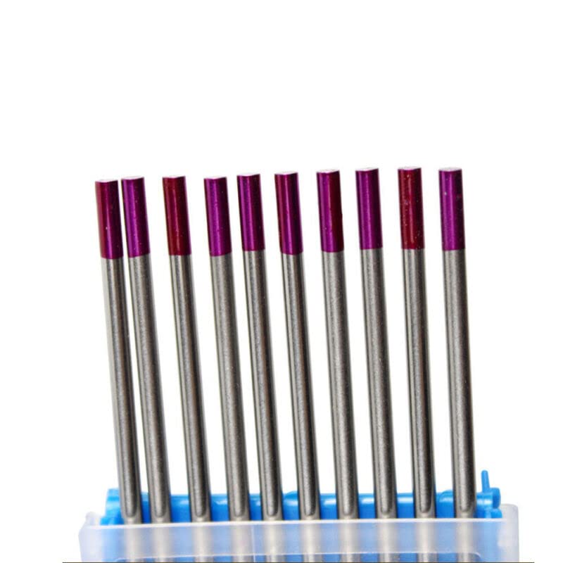MKSIWSA SUOFEILAIMU Tungsten Electrode Professional 10pcs Purple Head 3.0 * 150mm WES Tungsten Electrode Welding Accessory 10-400A (Color : WES, Diameter : 3.0mm)