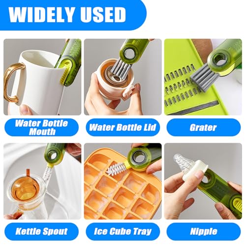 Image of Cup Lid Gap Cleaning Brush 3PCS Bottle Brushes 3 in 1 Cup Lid Gap Cleaner Crevice Cleaning Brush Home Kitchen Crevice Cleaning Tools (3PCS Style 4)