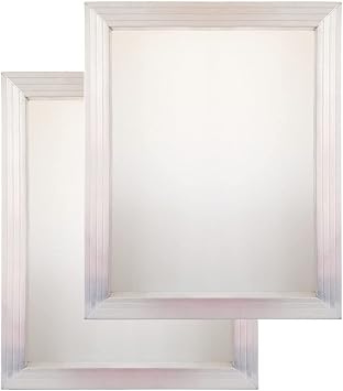 YLZ Silk Screen Print Frame, 12.8 x 16.7 Inches Aluminum Frame, 160 White Mesh 2 Pieces