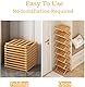Schuhregal mit 4 Ebenen, Bambus, faltbar, freistehend, vertikal, Schuhregal, Schrank, Schuh-Organizer für Wohnzimmer, Flur, Eingangsbereich, Schlafzimmer, 25,4 x 25,4 x 53,3 cm