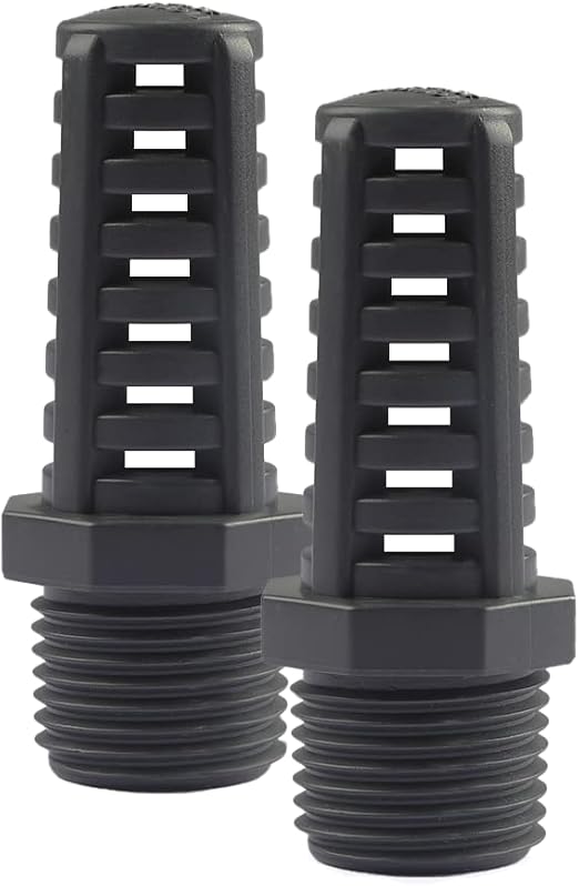 TOMEX 1/2 Inch Threaded Suction/Overflow Strainer, Screen Strainer 1/2 Inch (2 Pack)