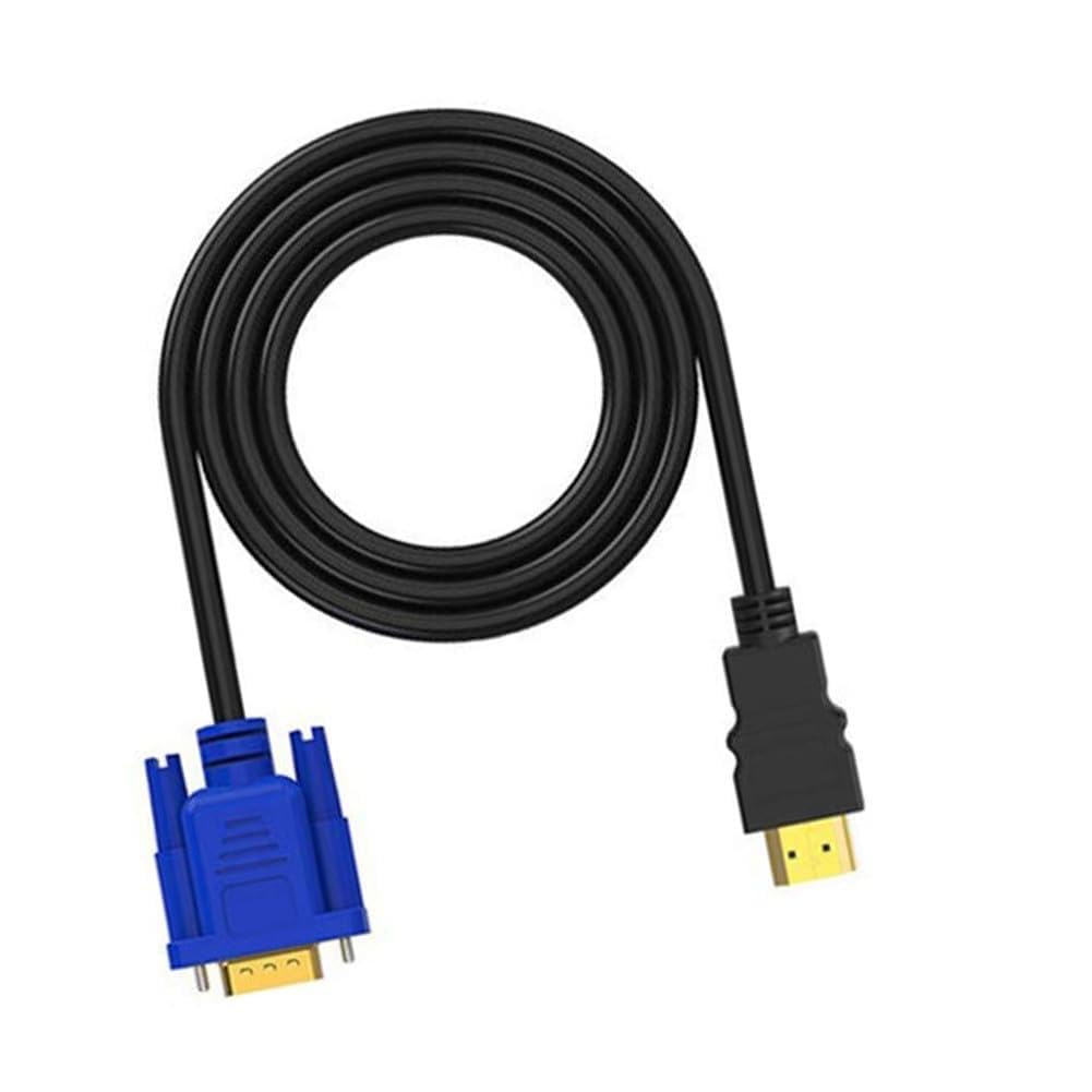 Cavo Adattatore HDMI a VGA, Maschio Standard 1.4 a Maschio D-Sub, 1080p Full HD, 1 Metro, per PC, Laptop, Monitor e TV