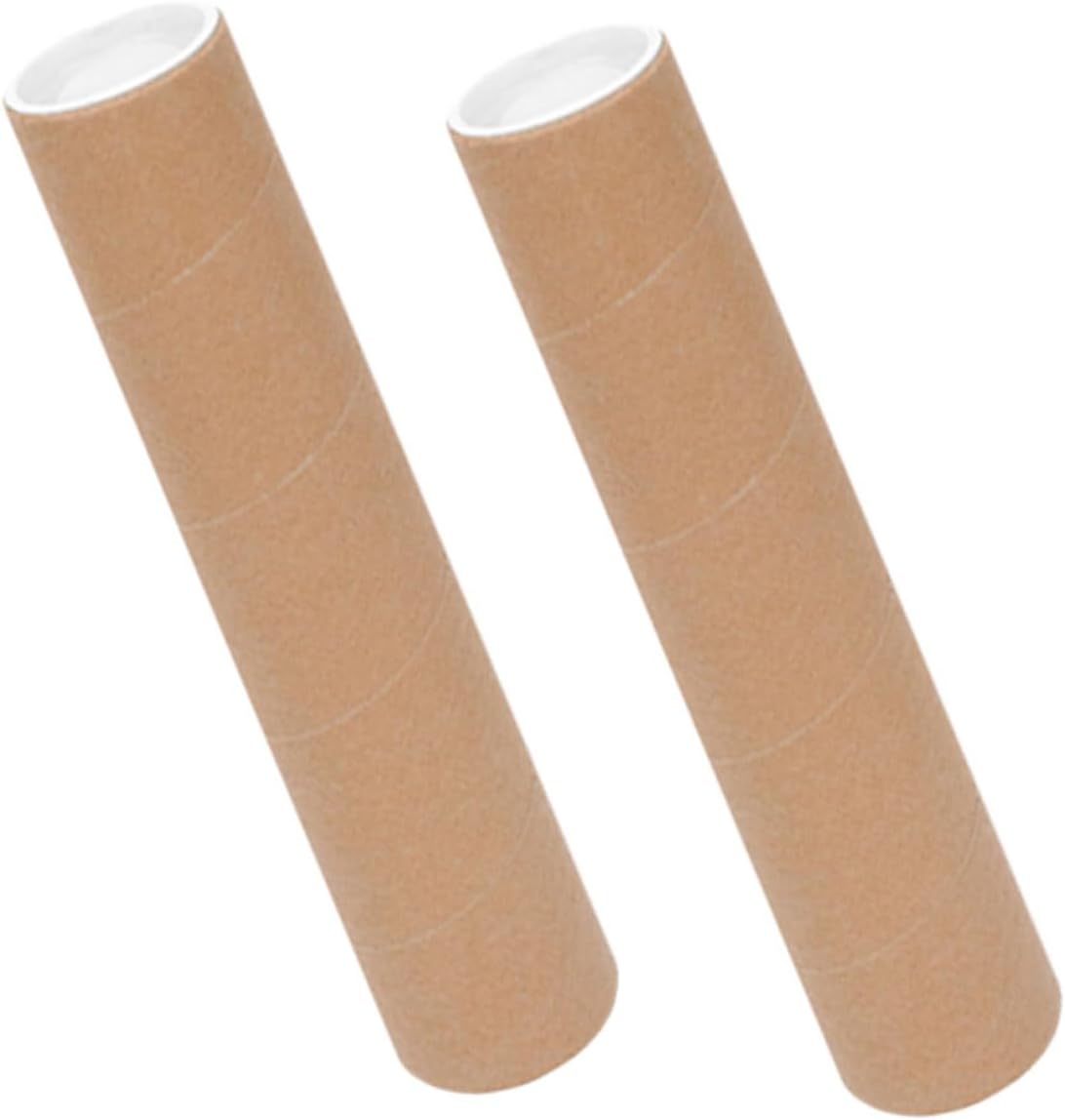 2 Pack Heavy-Duty Mailing Tubes with Caps 3 Diameter x 12 Length Document Storage and Shipping Tubes for Posters and Drawings