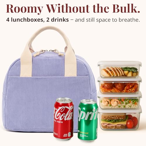 Image of LOVELYWIND Lunch Box for Women Cute Lunch Bags for Women Lunch Tote Bags Reusable Insulated Lunch Box Large Capacity Reusable Insulated Cooler for Work or Travel Gifts or Beach