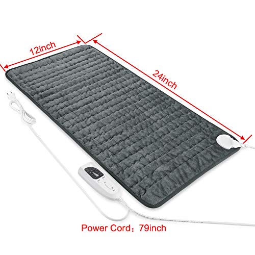 vankada Heating Pad Electric Heat Pad, Hot Heated Pad,Moist Heat Heating Pad Moist and Dry Heat,Multiple Temp and Timer Settings(24''×12'', Dark Gray) vankada Heating Pad Electric Heat Pad, Hot Heated Pad,Moist Heat Heating Pad Moist and Dry Heat,Multiple Temp and Timer Settings(24''×12'', Dark Gray)
