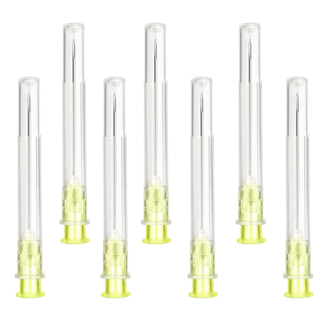 100 pieces x 20 g x 1-1/2 inch (0.9 mm x 40 mm) stainless steel dispensing tube for refill liquids, individually packed, refill tubes for industry, science laboratories, household, hobby, liquid oil,