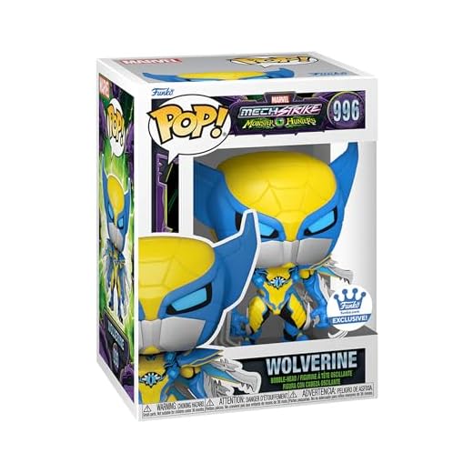 FUNKO POP! Marvel MECH Strike Monster Hunters Wolverine #996 Box & Protector Include