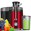 Juicer Machine, 600W Juicer with 3.5” Wide Mouth for Whole Fruits and Veg, Juice Extractor with 3 Speeds, BPA Free, Easy to Clean, Compact Centrifugal Juicer Anti-drip