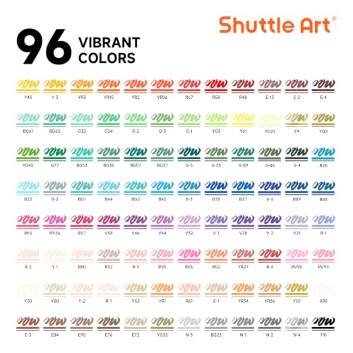 Image of Shuttle Art 96 Colors Acrylic Paint Markers