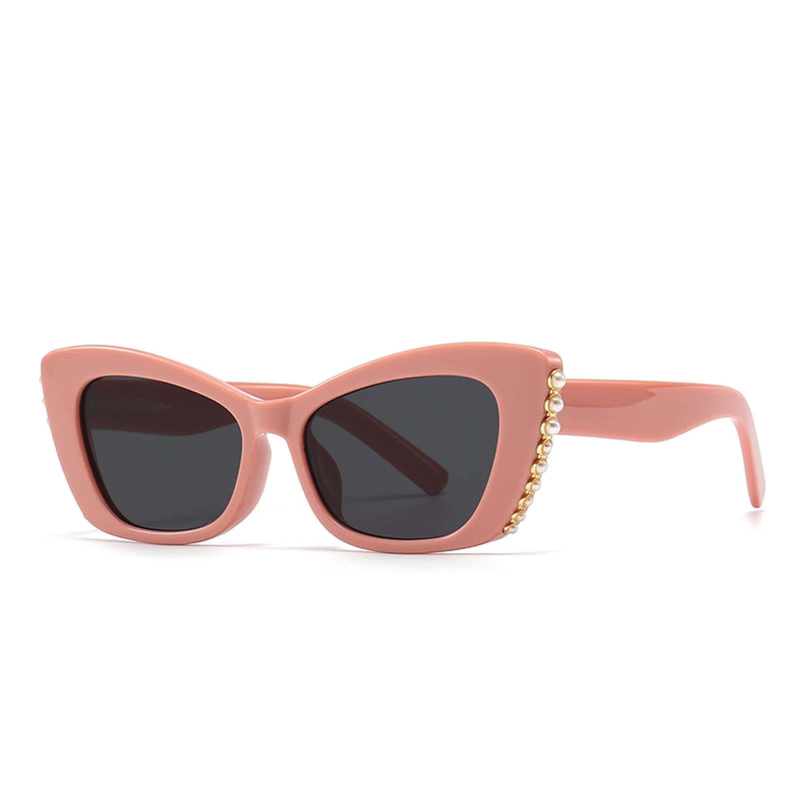 Modne popularne okulary przeciwsłoneczne Street Model Cat Eye Pearl dekoracyjne okulary przeciwsłoneczne dla kobiet