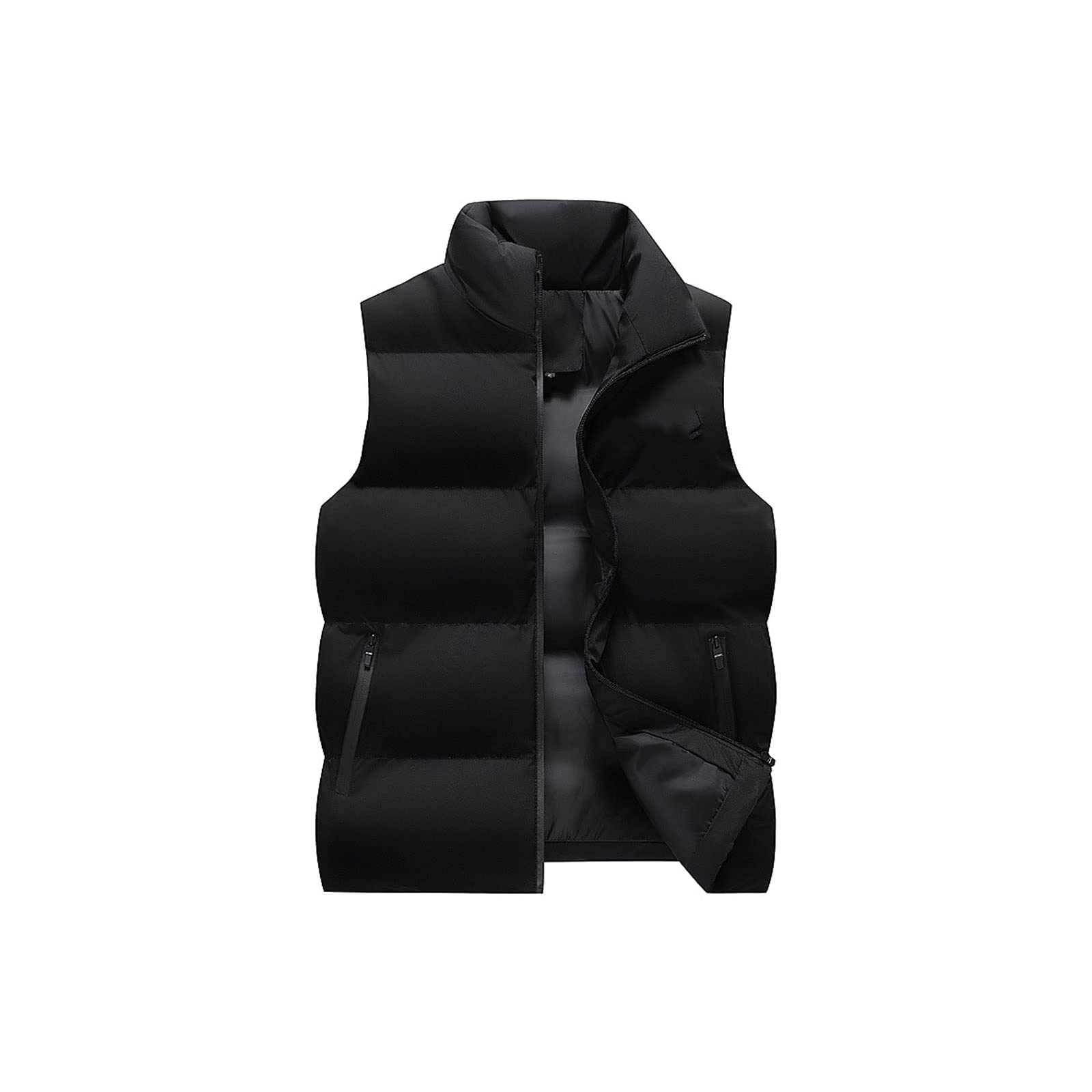 ZADIKOMen's Waistcoat, Cotton Vest Men Winter Jackets Vests Man Thick Sleeveless Coats Male Warm Padded Waistcoat Men Gilet Veste Homme (Size : L)
