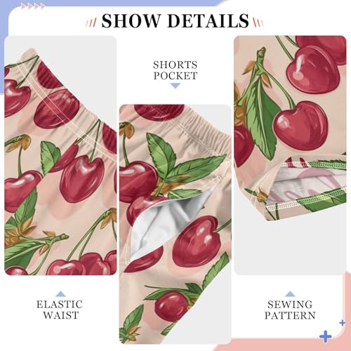 Pajama Bottoms, Pajamas Long Pant Cartoon Cherry Lounge Wear Casual Sleep Pants Soft Pjs Sleepwear4