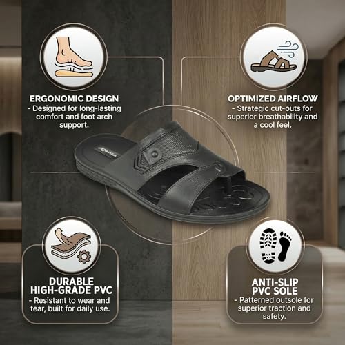 Image of AJANTA Men's Waterproof Sandals for Men | Monsoon & Outdoor Footwear | Lightweight Comfortable Walking Sandals | Anti-Skid Travel Open Toe Rainwear Sandals for Men