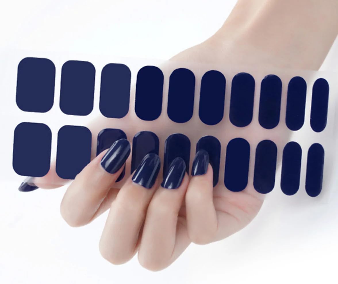 Combo of Plum Noir, Caramel Glow & Blueberry Bliss UV Gel Nail Stickers | High Glossy Finish, Long-Lasting & Vibrant | Salon standard Self Adhesive Nail Art | Waterproof (60 PCs)-image-6