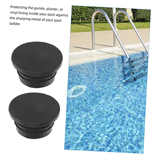 Protector de escalera para piscina de caucho negro miniatura 7
