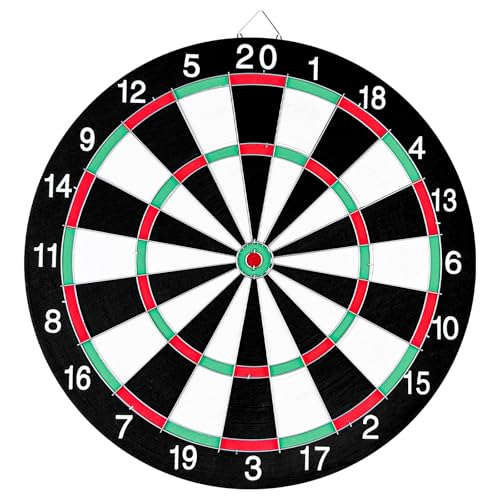 WinGluge Dartscheibe 40.5CM, Steeldart Darts Set Dartspiel, Einsteiger Steeldartscheibe Aus Paper Board, Dartboard Professionelle, Dart Scheibe, für Geeignet Outdoor Aktivitäten und Familientreffen