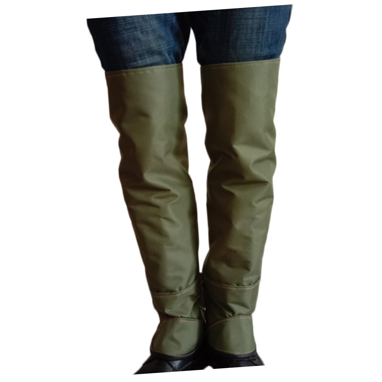 Toyvian Guêtres de Protection pour Jambes Vertes en Toile, Anti-Rayures