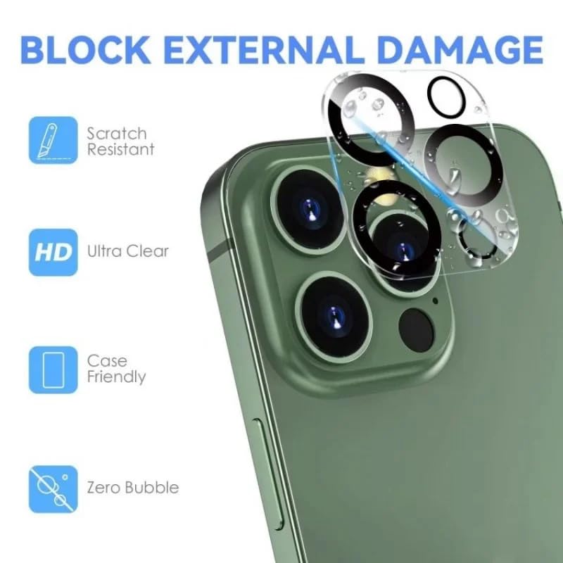 Image of Xmon Back Camera Lens Protector for iPhone 15 Pro Max Premium Camera Glass Protector Guard, Anti-Scratch, Ultra-Clear, Easy Installation