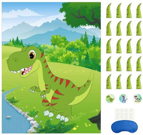 Morcheiong Juego de Dinosaurio con 48 Colas para Recuerdos, Suministros de Cumpleaños y Decoraciones para Niños