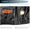 Motorcycle Cover Waterproof Outdoor, 300D Heavy Duty Motorcycle Cover for Harley Davidson Electra Glide Ultra Limited CVO Road Street Glide Honda Gold Wing Protection Fits up to 116 - Black