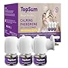 TopSum Cat Calming Plug-in: Premium Cat Pheromone Diffuser - Cat Plug In Calmer - Pet Calming Plug In - Promotes Relaxation & Well-Being, 3 Pack (Amethyst)