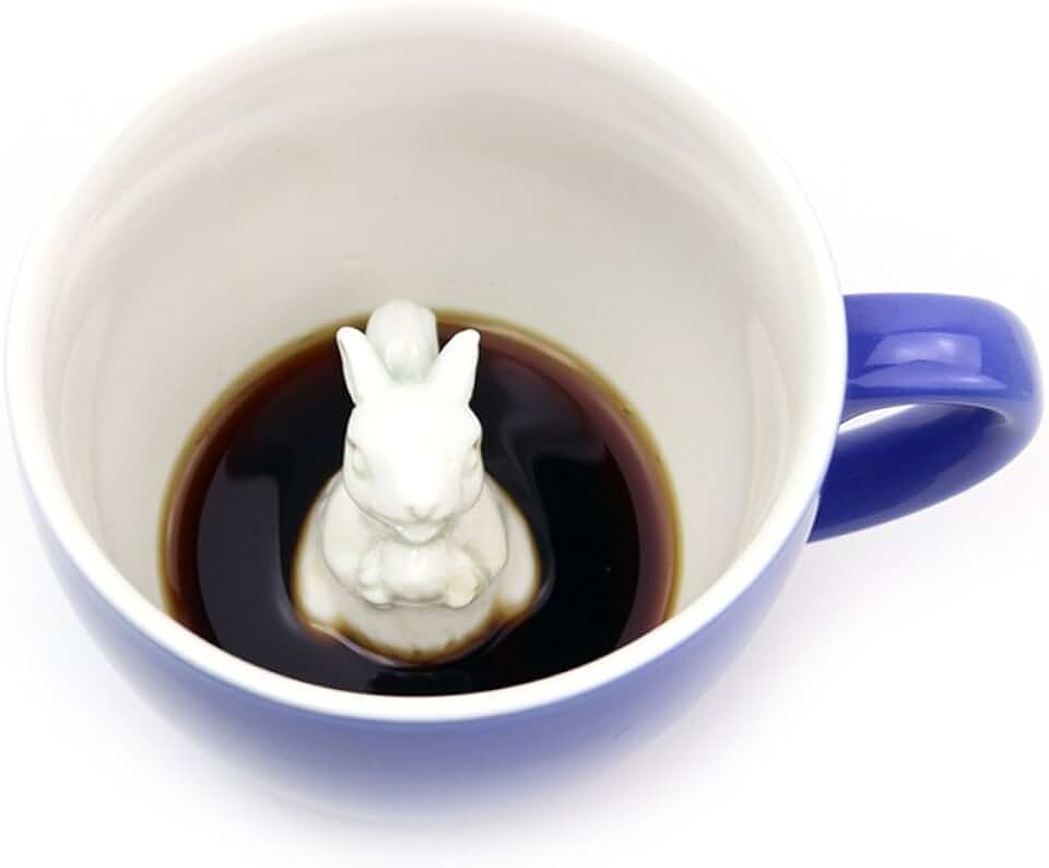 Creature Cups Squirrel - Ceramic Cup 11 oz - Hidden 3D Animal Mug, Gift for Coffee & Tea Lovers