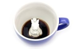 Creature Cups SQUIRREL Ceramic Cup (11 Ounce, Cobalt Blue) - Hidden 3D Woodland Critter Inside Mug Emerges As You Drink - Holiday and Birthday Drinkware Gift for Animal, Coffee & Tea Lovers