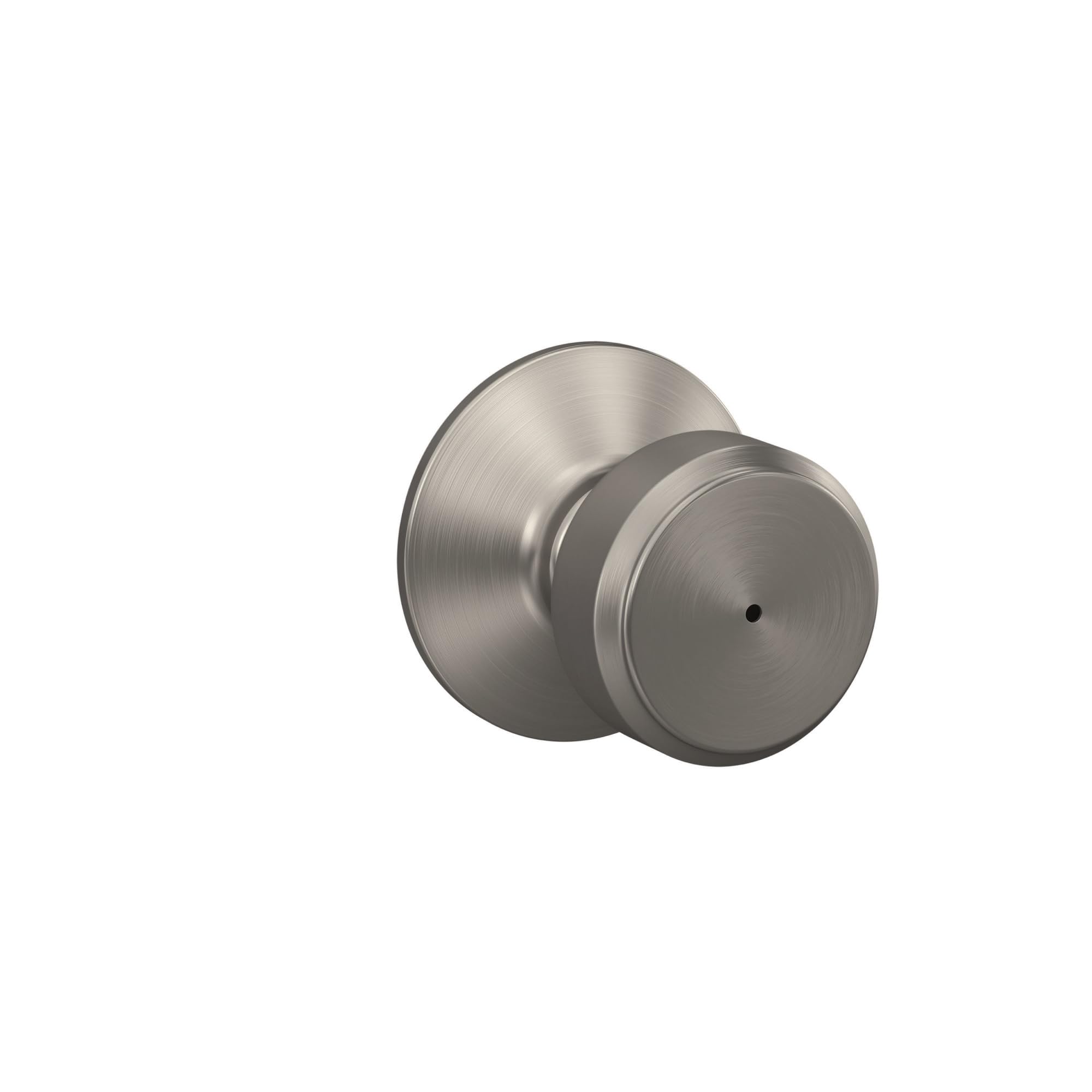 Schlage F40 BWE 619 Bowery Privacy Lock Knob, Satin Nickel - Image 2
