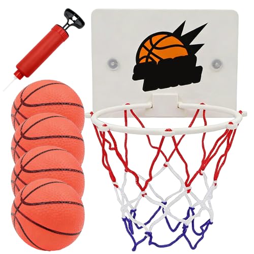 Juguete de Baloncesto de Interior – Pequeño aro con, Juego de PP, Juego de Pared con Estructura compacta | Divertida Actividad de Entrenamiento para habitación Infantil, baño y ESPA