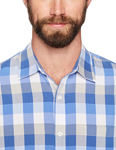 Image of Amazon Essentials Men's Regular-Fit Short-Sleeve Poplin Shirt, Collared, Washed