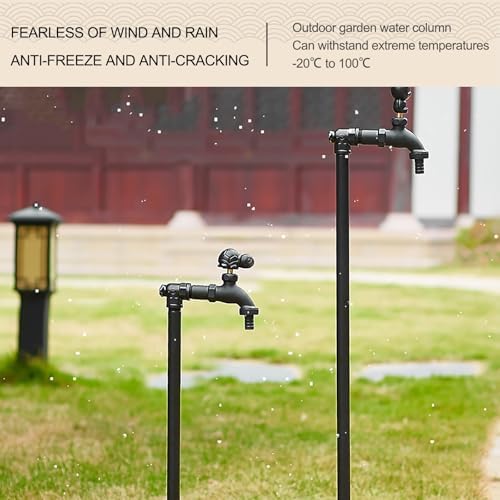 Freestanding Outdoor Water Column with Faucet - Anti-Freeze Hydrant for Garden Irrigation, Vertical Water Pipe for Courtyard & Landscape Use