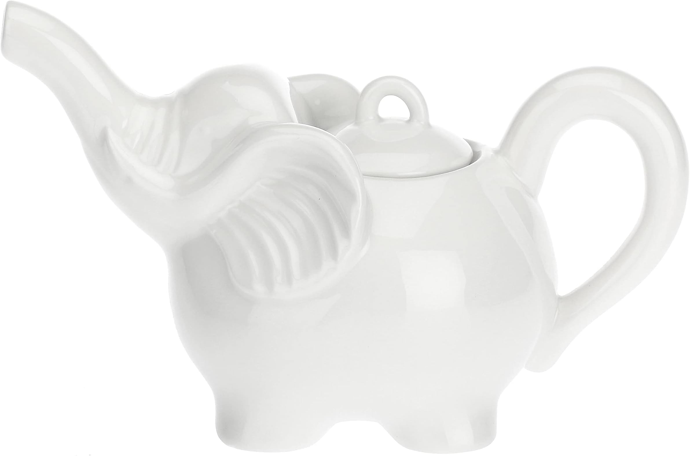 Elefanti Elephant Tea Pot Gb, 24 x 13 x 14 cm, White