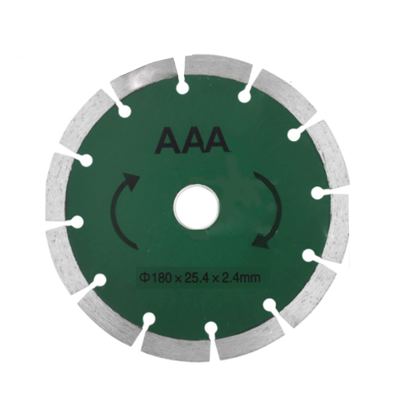 Disco diamantato professionale, taglio a secco, porcellana, granito, ceramica, quarzite, marmo, per pietre di vetro e ceramica, verde, 180 mm