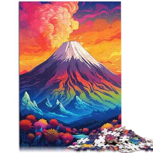 Puzzle para adultos, extraña erupción volcánica, rompecabezas de 1000 piezas, 26 x 38 cm, puzzle de cartón para adultos y familias, juego educativo para adultos y niños