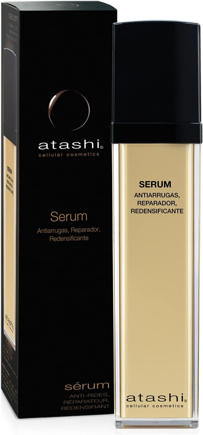 Atashi | Serum Antiedad Reparador Antiarrugas, Efecto Lifting, Repara Y Renueva, Corrige Arrugas Profundas E Imperfecciones, Estimula La Producción De Colágeno, Gardenia Y Perla Negra, 50 ml