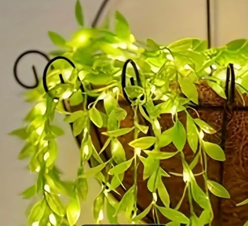 Artificial Hanging Plant, Green Trailing Vine, Faux Foliage Decor, Basket