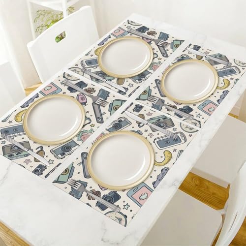 Sets de table en PVC tissé pour protéger les tables des taches de graisse - 7