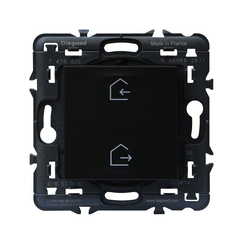 Commande générale ENTRER/SORTIR Legrand Valena Next 741861L sans fil sans batterie dark