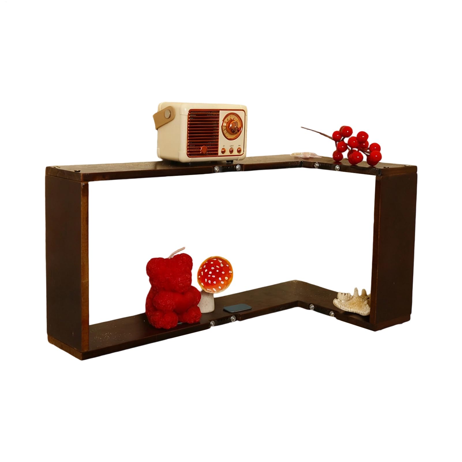 Wall Mounted Shelves, Rustic & Space-Saving Storage Shelves with Modern Decoration, for Bathroom, Bedroom, Office & Home, Suitable for Books and Photo Frames