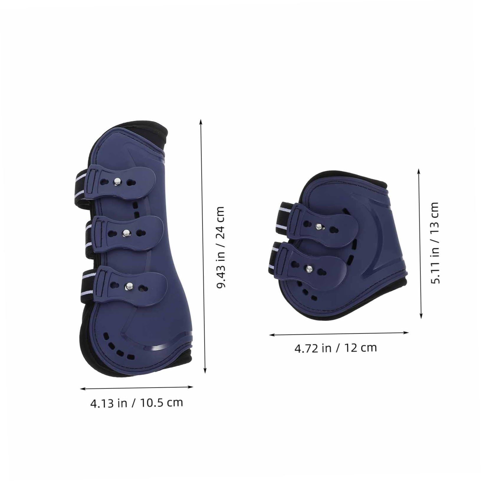 BESPORTBLE 4piezas Botas para Patas De Caballo Protector De Patas De Caballo para Botas De Protección Ecuestre Parte Delantera Vendajes para Equitación Azul Media