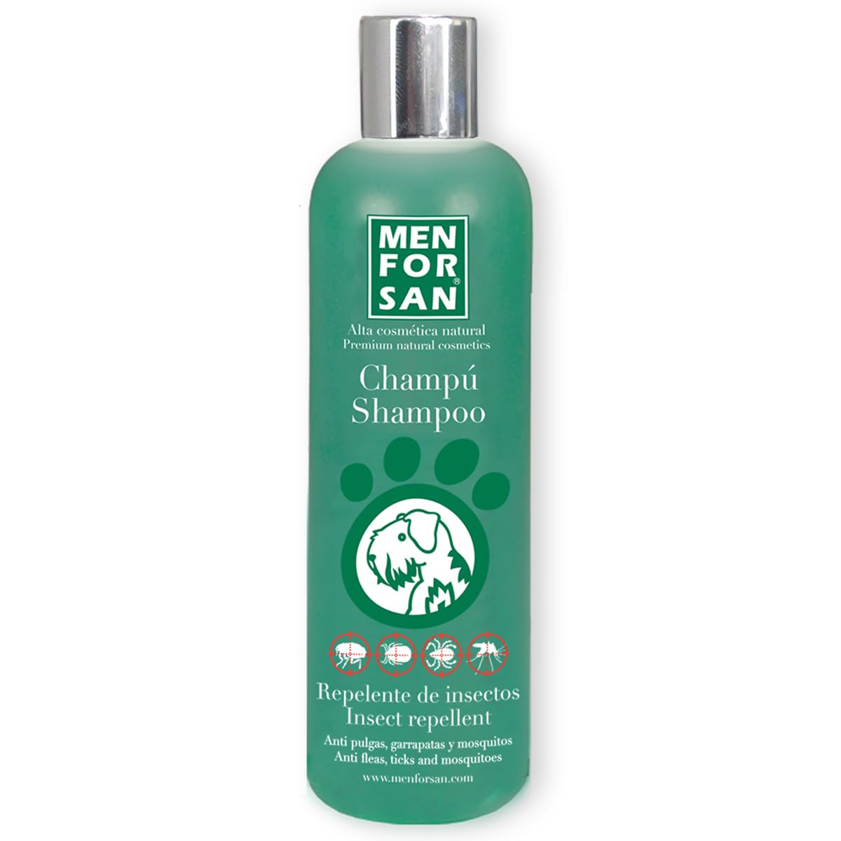 Champú Repelente De Insectos Y Pulgas para Perros 300ml MENFORSAN – Champu Perro antiparásitos - Ingrediente Natural