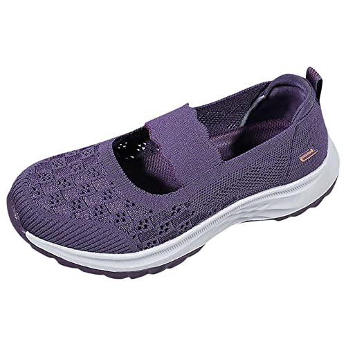 Genérico Campus Zapatillas Mujer Zapatillas Mujer Comodas Zapatos Deportivos Verano para Mujer, Parte Inferior Plana, Parte Inferior, Antideslizante, Correa Zapatos De Seguridad Zapatos (Purple, 39)