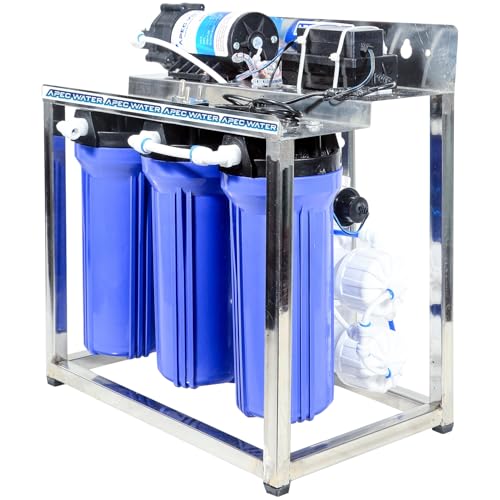 Image of Apec Water 25 LPH RO+UV Commercial RO Water Purifier 25 Liter Per Hour Blue Stainless Steel Full Automatic With TDS Adjuster